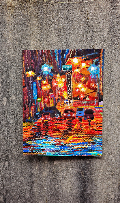 Chicago Watercolor Painting by Tanbelia