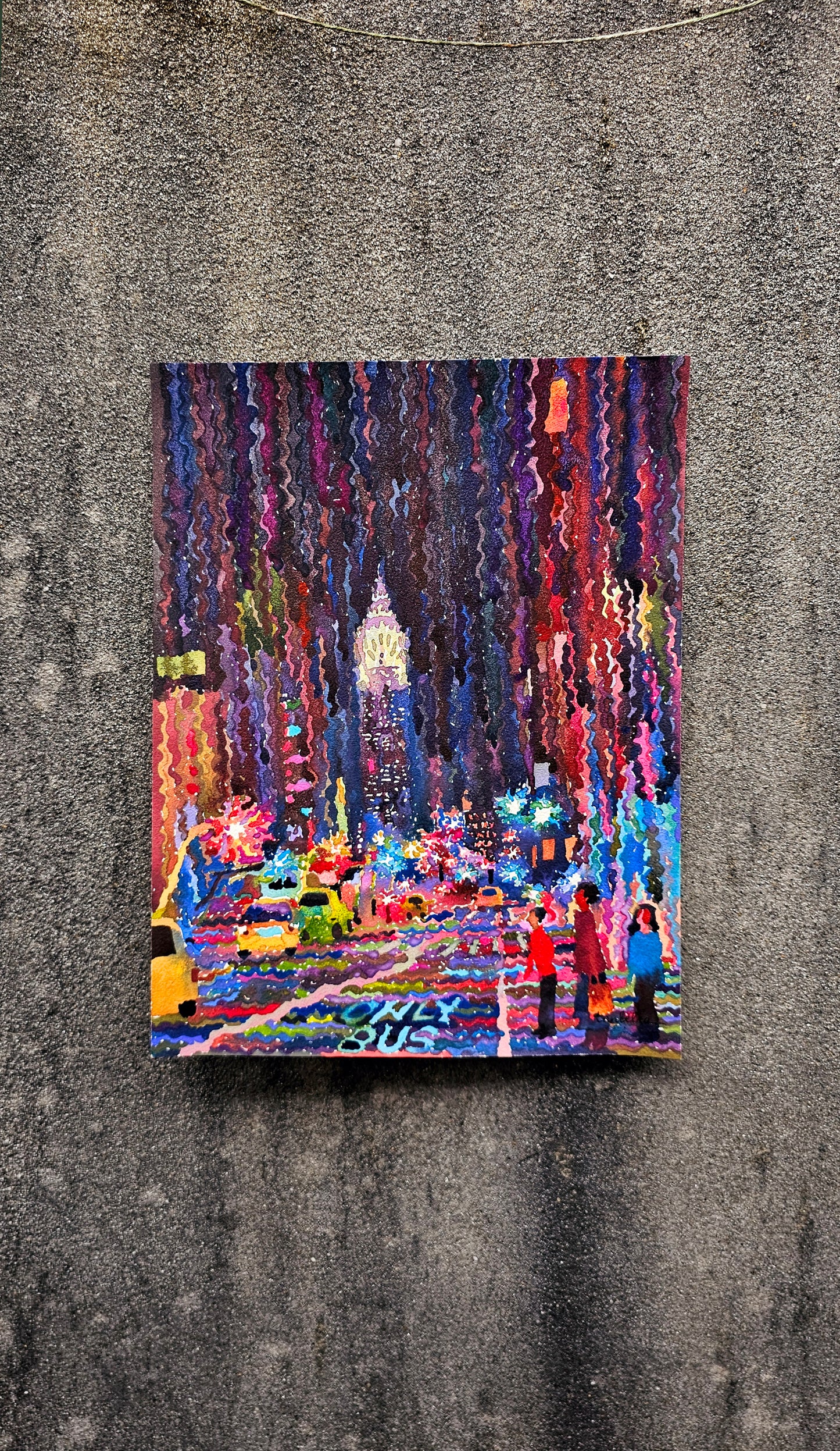 New York City Watercolor Painting by Tanbelia