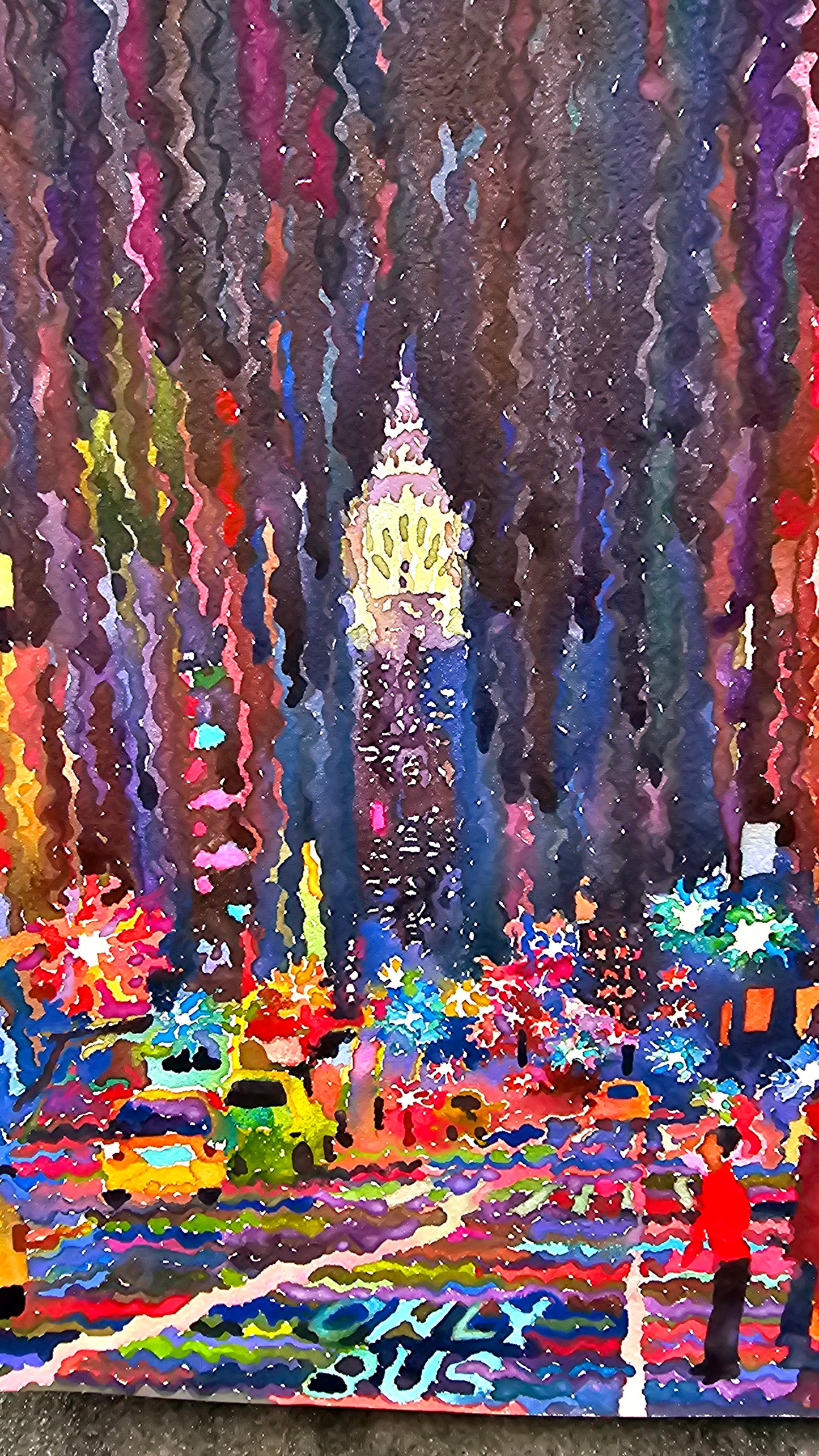 New York City Watercolor Painting by Tanbelia