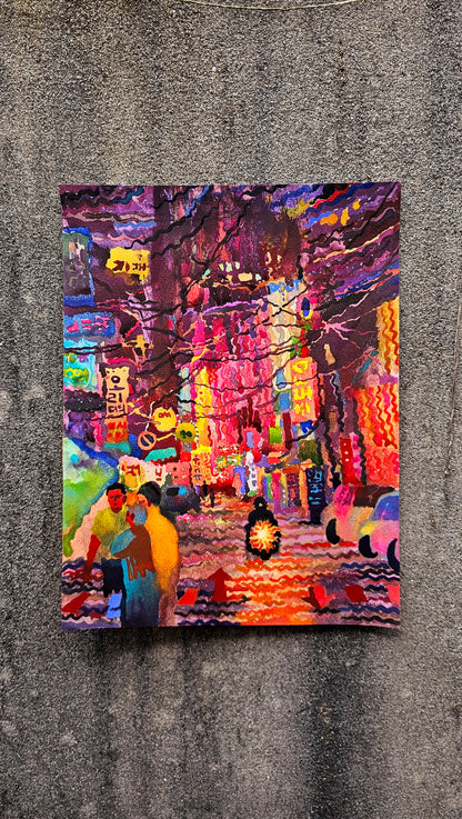 Seoul Watercolor Print by Tanbelia