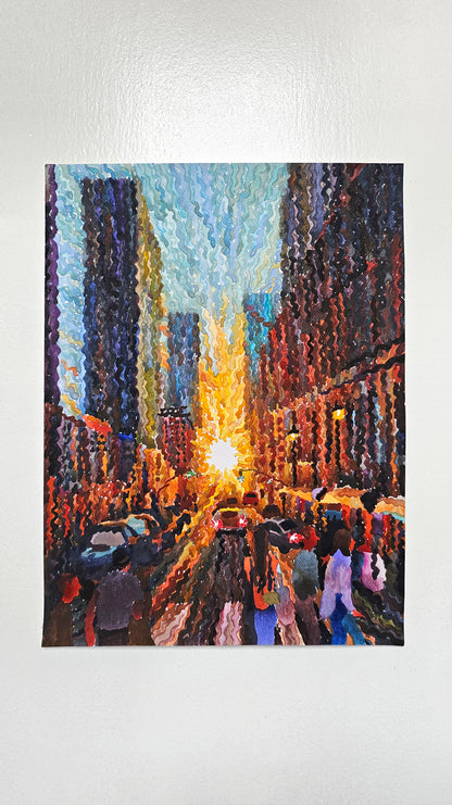 Manhattan Watercolor Painting by Tanbelia