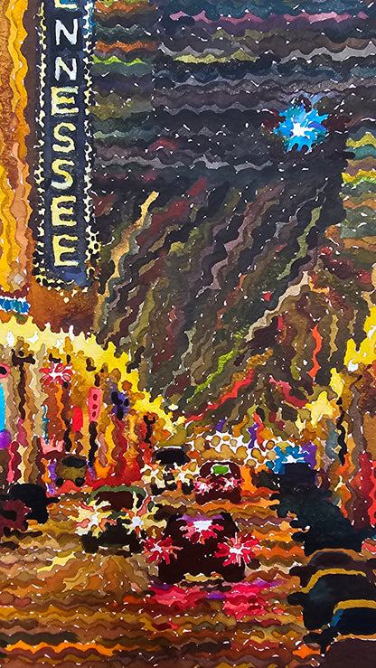 Knoxville Watercolor Painting by Tanbelia