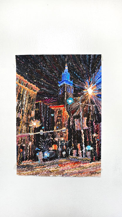 Cleveland Watercolor Painting by Tanbelia