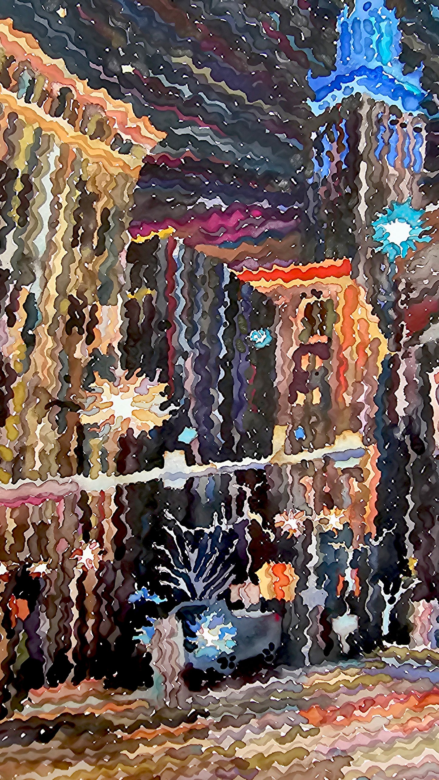 Cleveland Watercolor Painting by Tanbelia