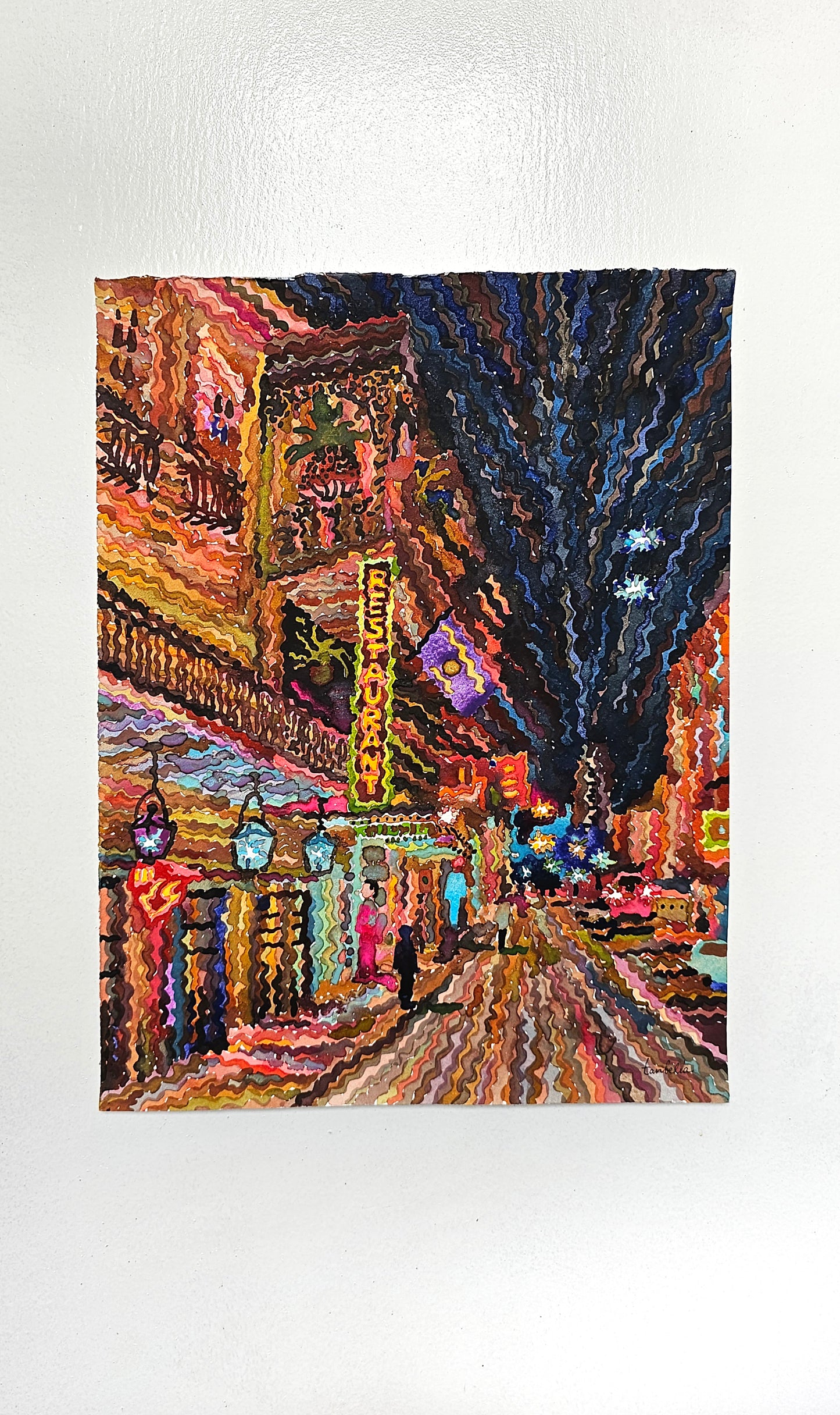New Orleans Watercolor Painting by Tanbelia