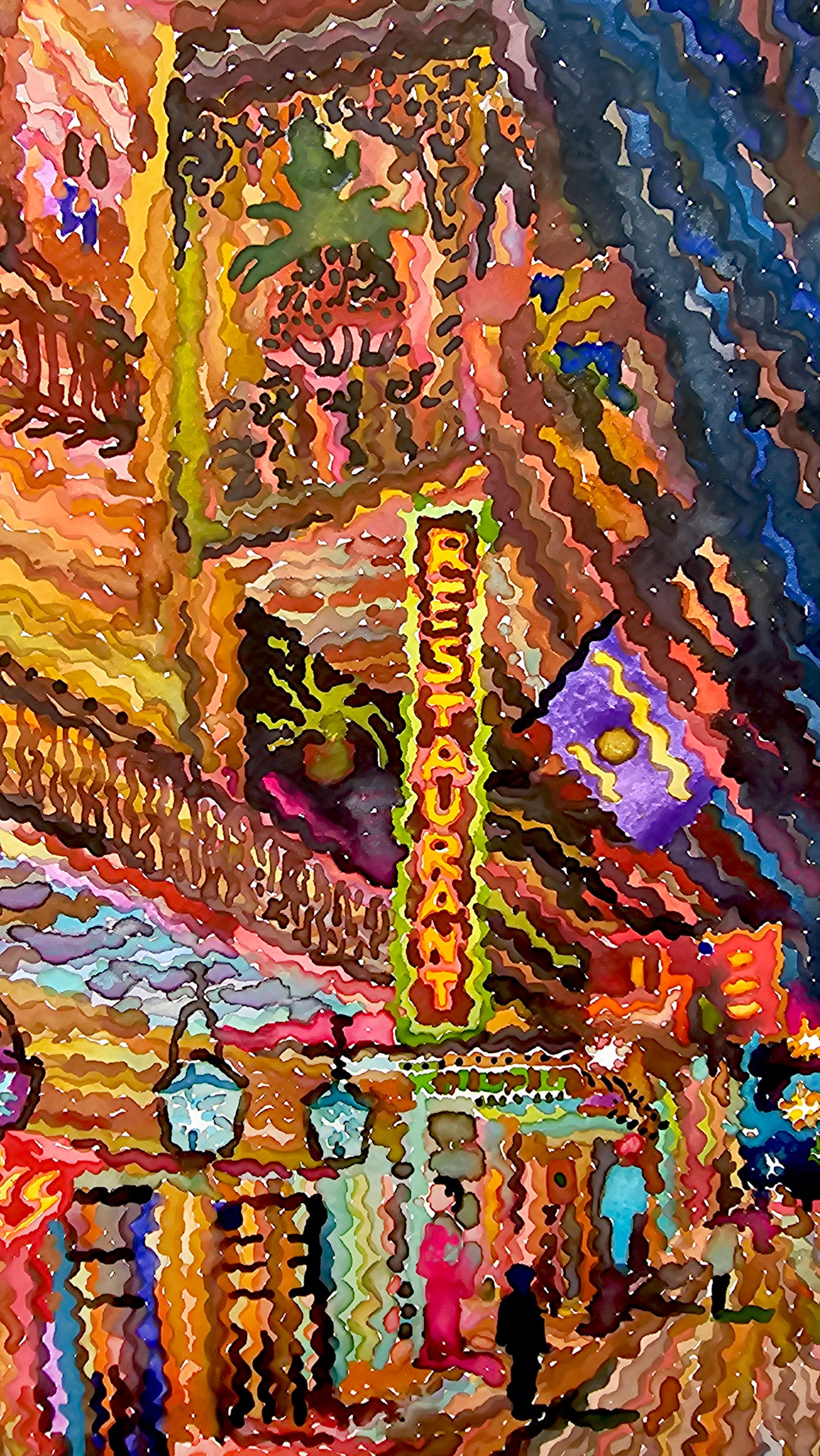 New Orleans Watercolor Painting by Tanbelia