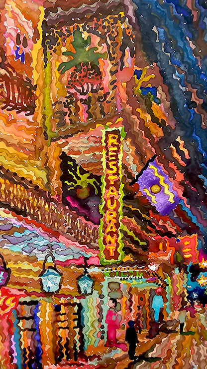 New Orleans Watercolor Painting by Tanbelia