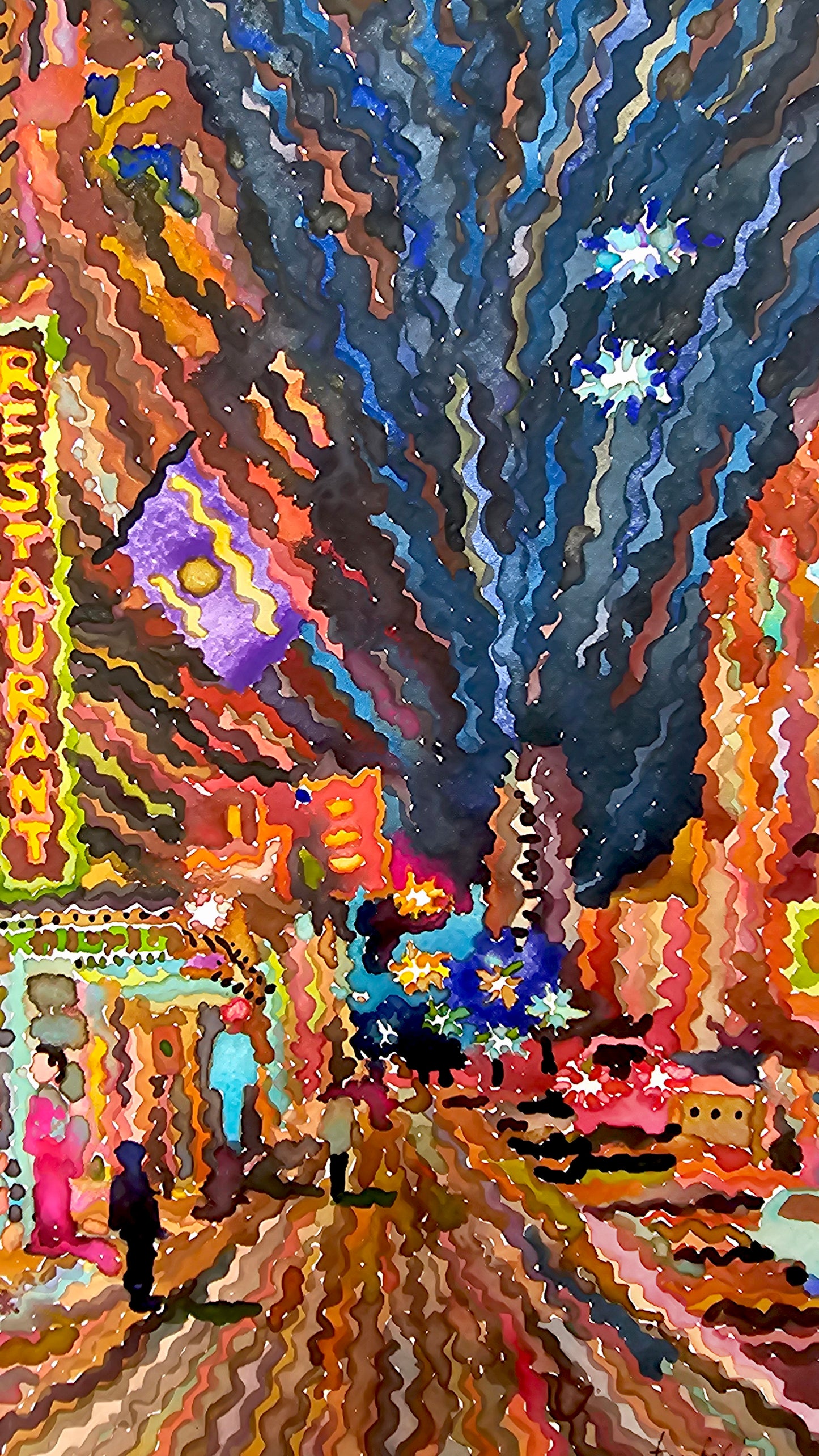 New Orleans Watercolor Painting by Tanbelia