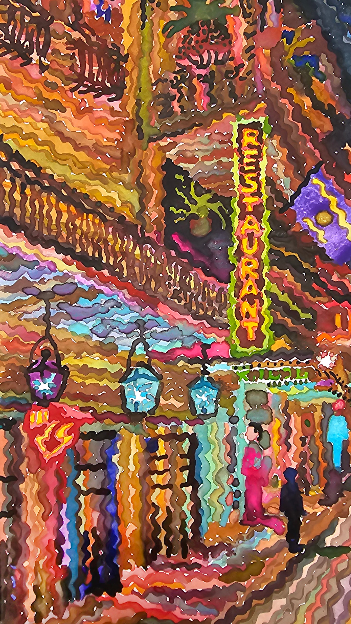 New Orleans Watercolor Painting by Tanbelia