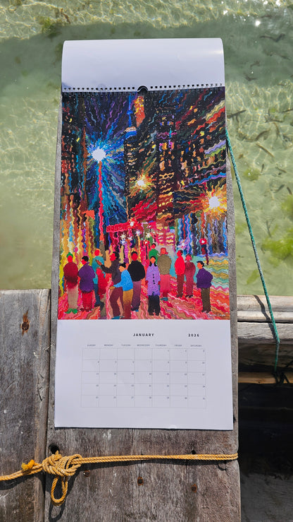 Calendar 2026 with National Parks and Urban Landscapes by Tanbelia