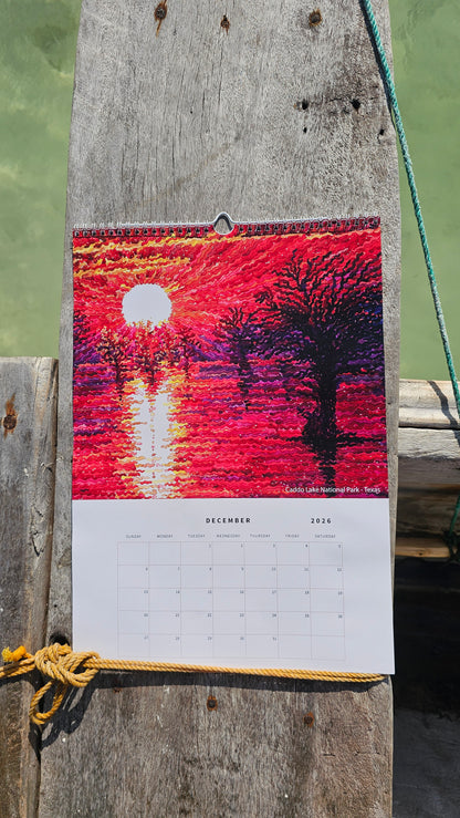 Calendar 2026 with National Parks and Urban Landscapes by Tanbelia