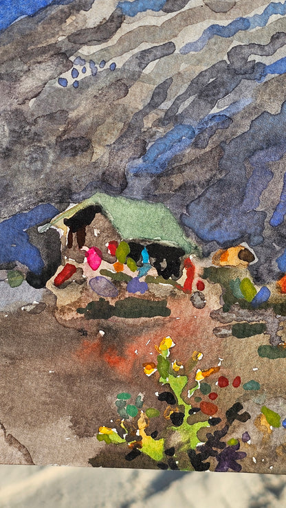 Klimanjaro Mountain Watercolor Painting - Exclusive