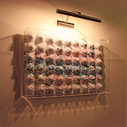 Relief Abstract Painting Framed in a Plexiglass Box by Tanbelia