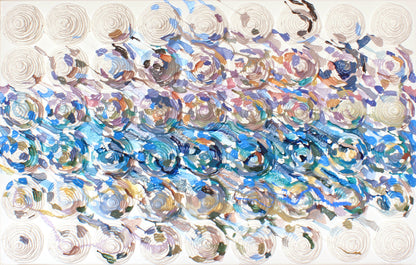 Relief Abstract Painting Framed in a Plexiglass Box by Tanbelia
