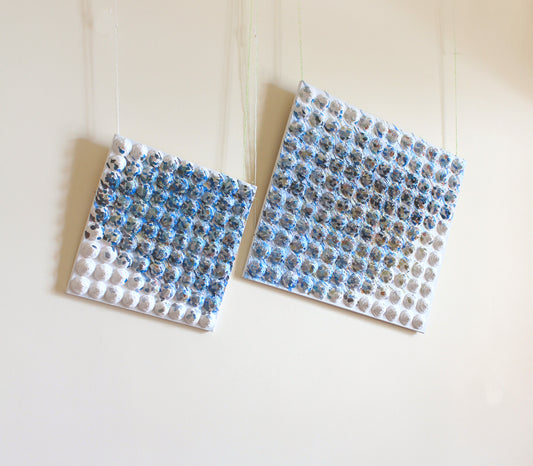 2 Piece Diptych Textured Acrylic Painting by Tanbelia