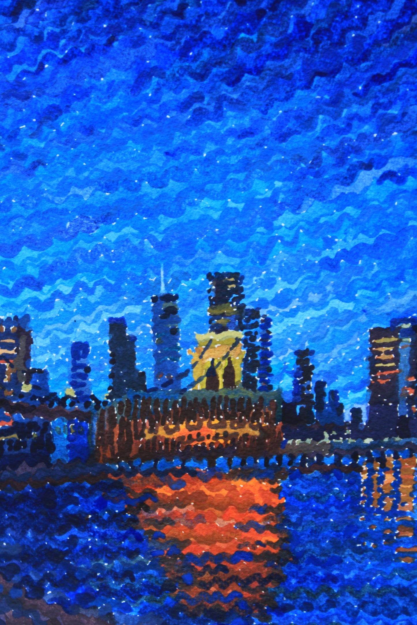Brooklyn Bridge Watercolor Painting. Commissioned