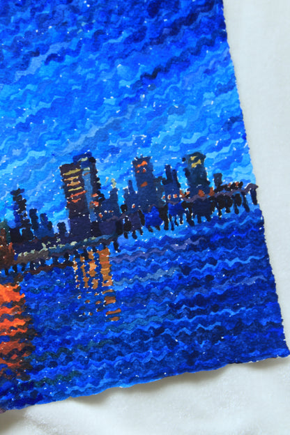 Brooklyn Bridge Watercolor Painting. Commissioned