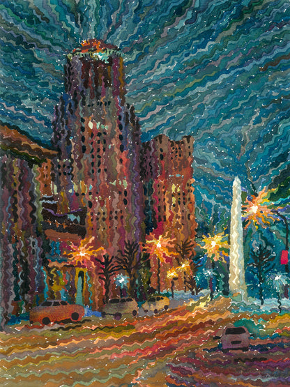 Buffalo City Hall Watercolor Painting by Tanbelia