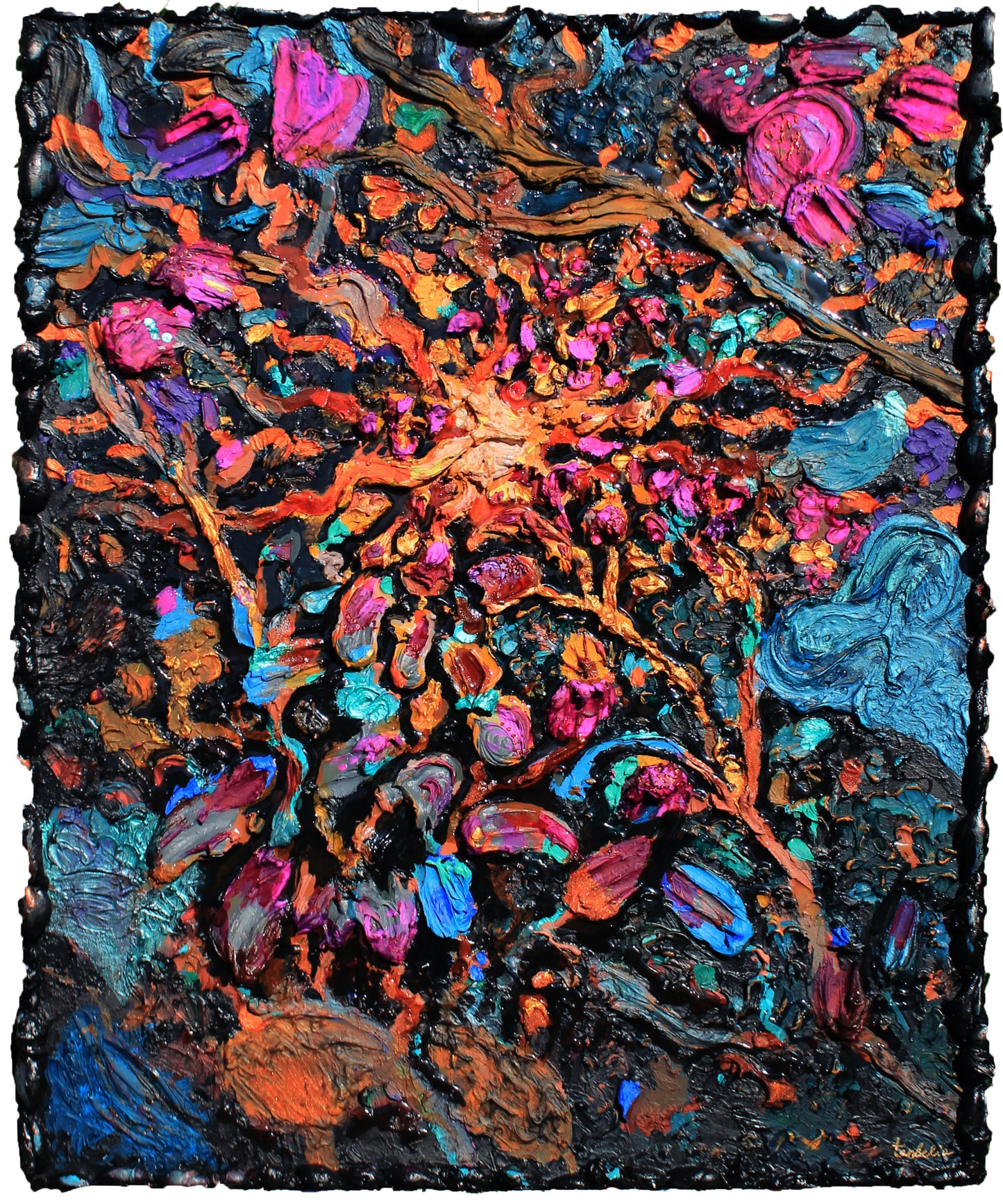 Burdock in the Field Acrylic Painting by Tanbelia