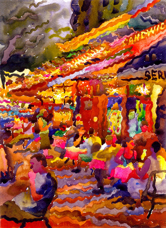 Cafe le Dome in Paris Print by Tanbelia