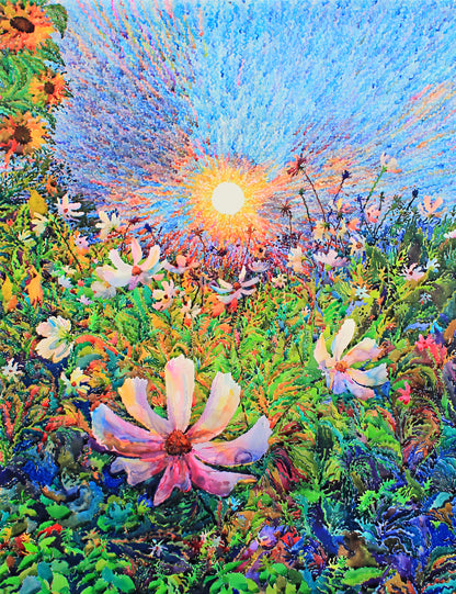 Cosmeia Flowers Watercolor Print
