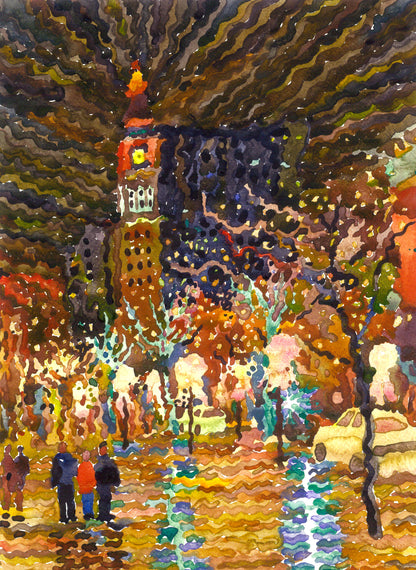 Daniels & Fisher Tower on Larimer Square in Denver Print by Tanbelia