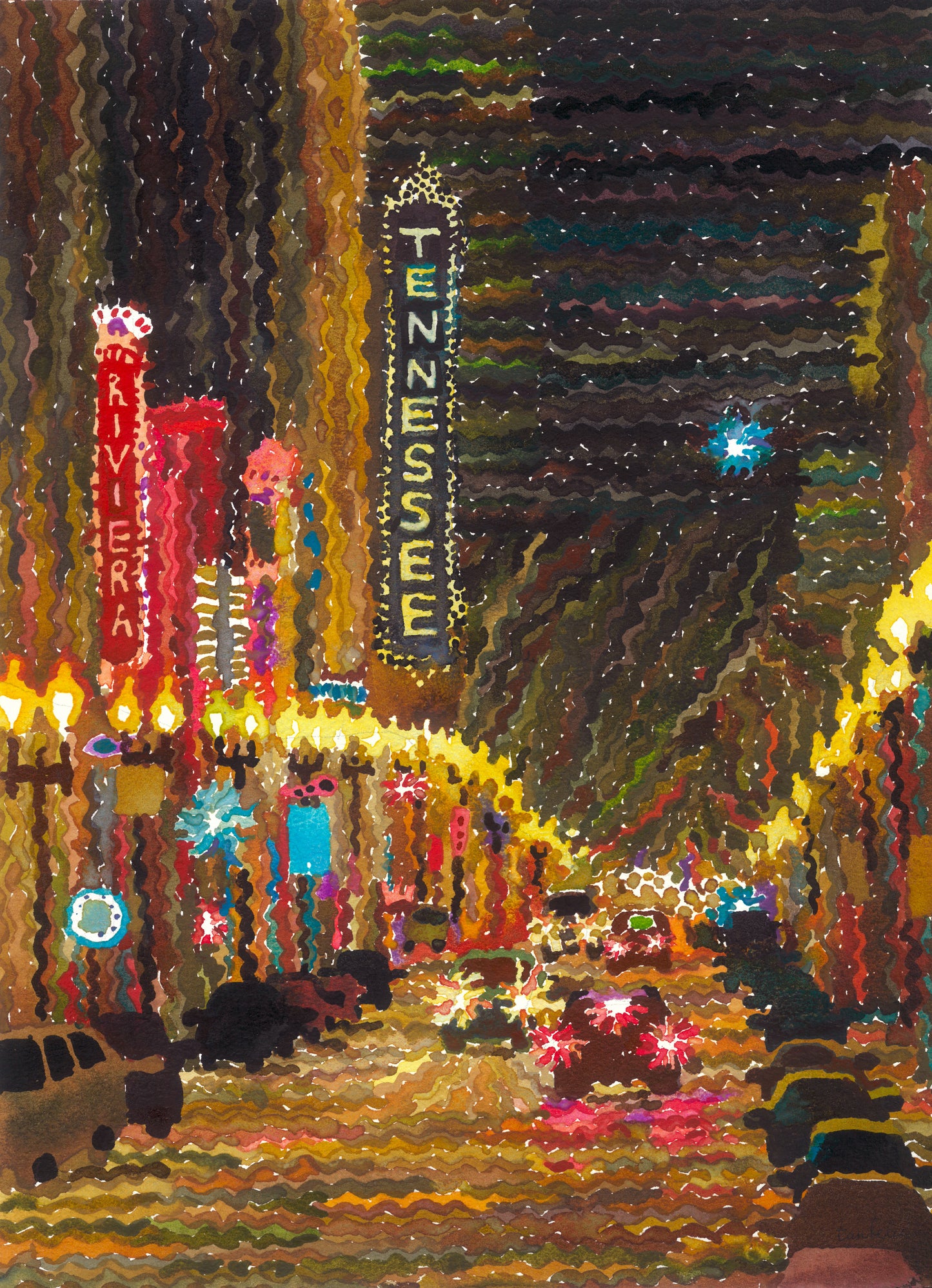 Knoxville Watercolor Painting by Tanbelia