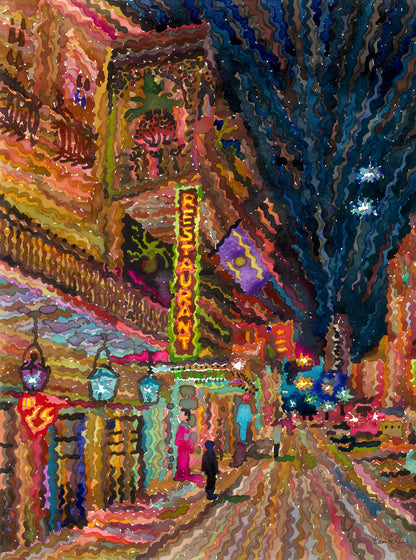New Orleans Watercolor Painting by Tanbelia