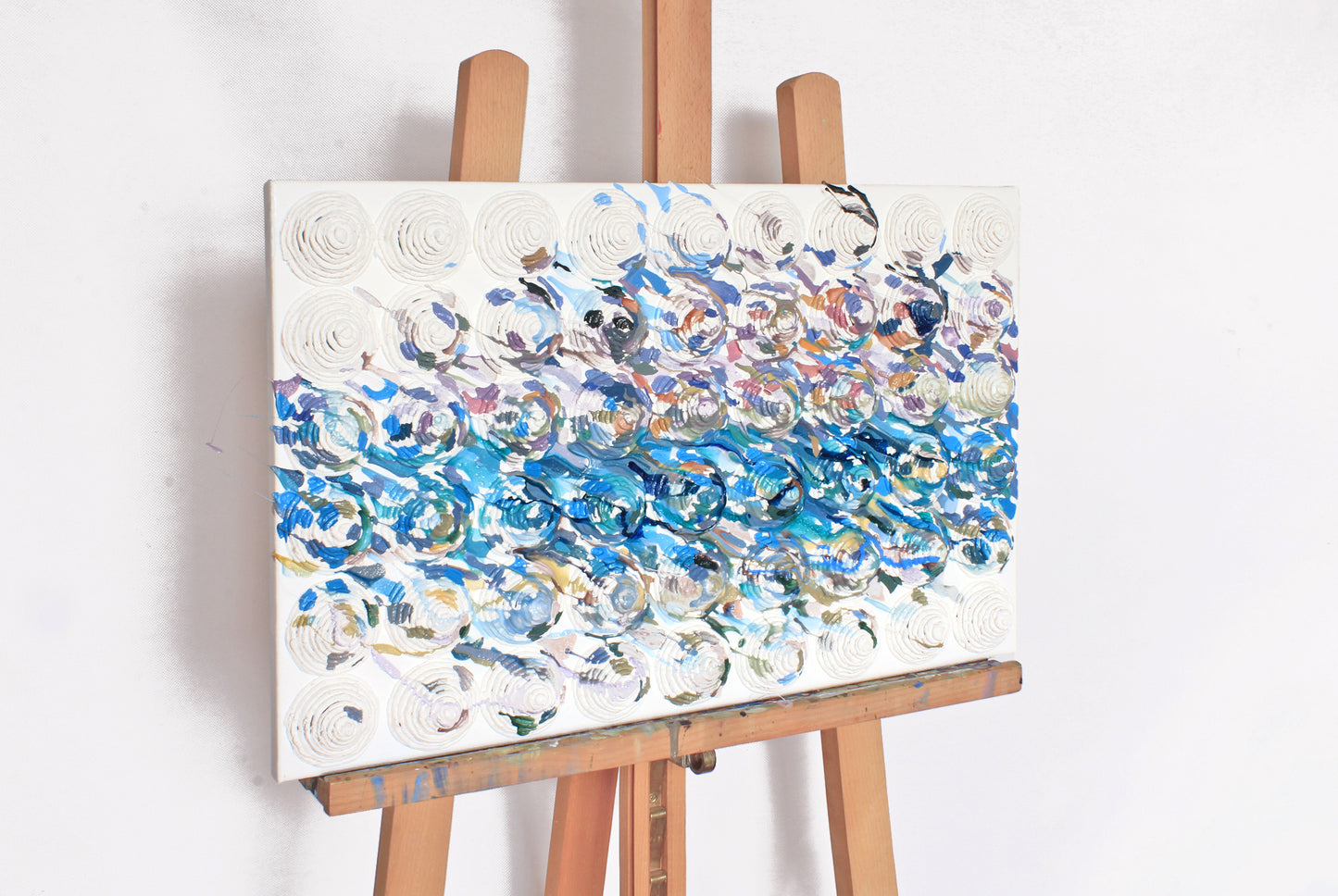Relief Abstract Painting Framed in a Plexiglass Box by Tanbelia