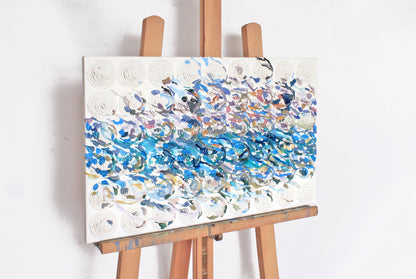 Relief Abstract Painting Framed in a Plexiglass Box by Tanbelia