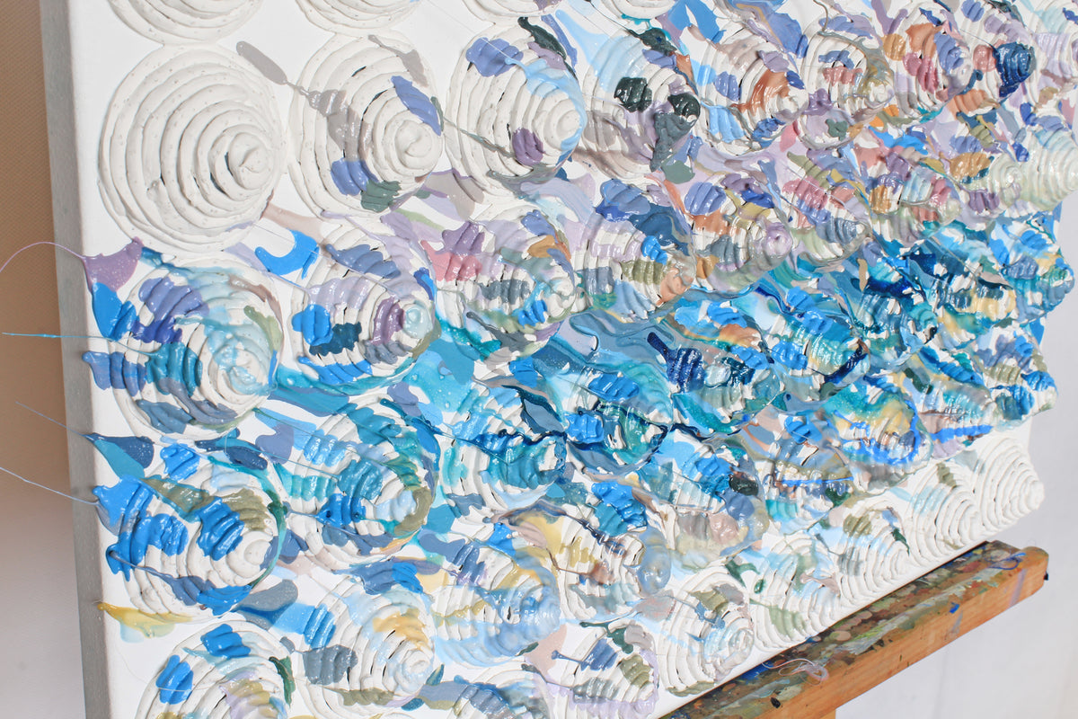 Relief Abstract Painting Framed in a Plexiglass Box by Tanbelia