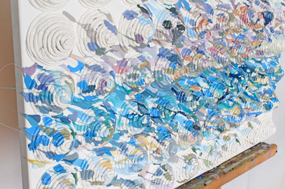 Relief Abstract Painting Framed in a Plexiglass Box by Tanbelia