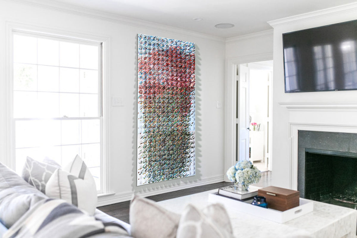 3 Piece Triptych Textured Acrylic Painting by Tanbelia