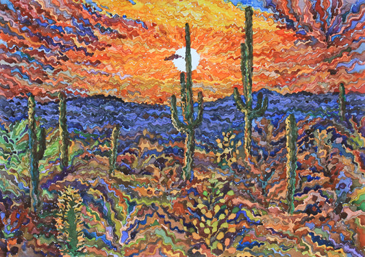 Saguaro National Park Watercolor Print by Tanbelia