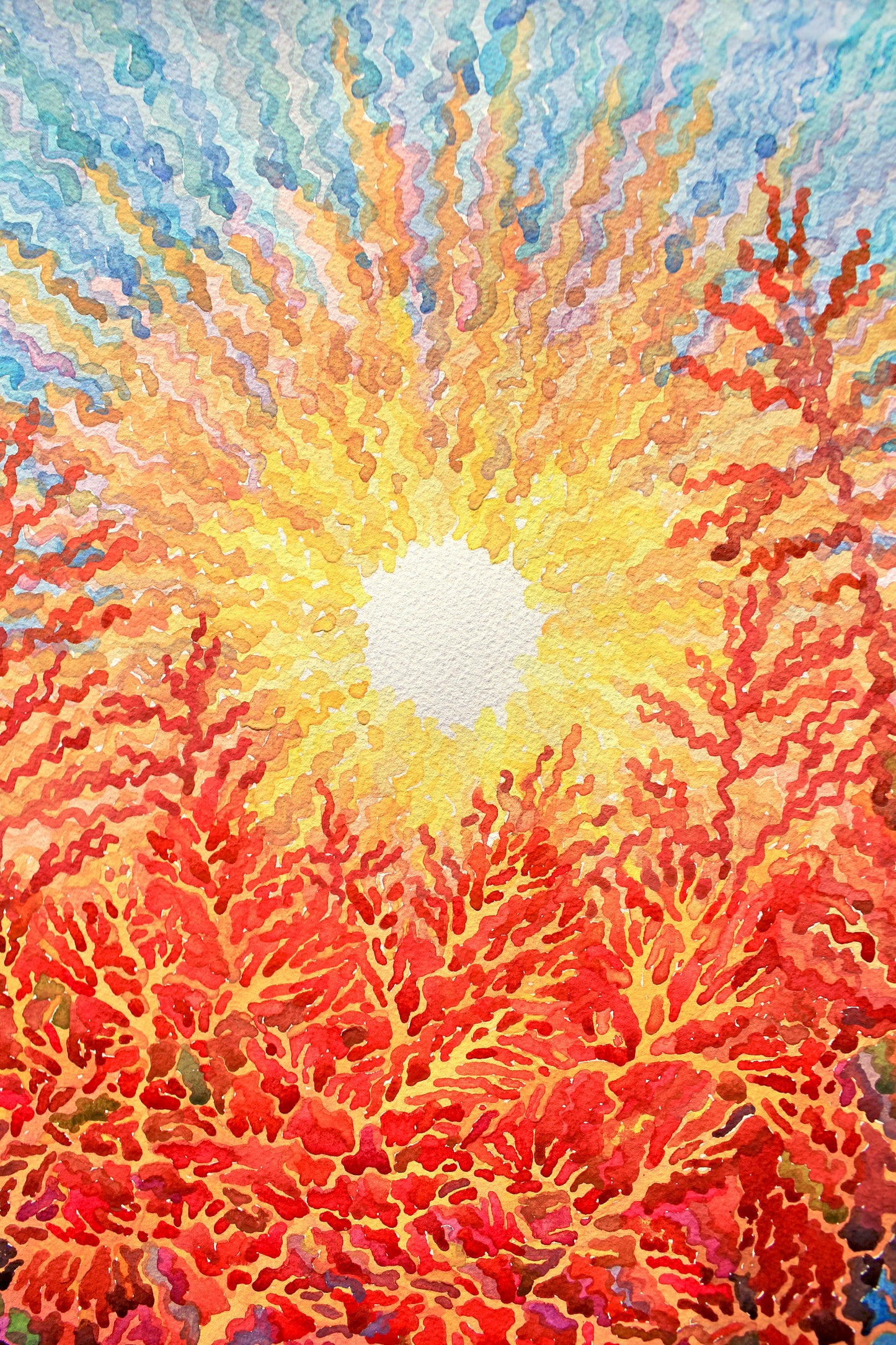 Countryside Sunset Watercolor Print