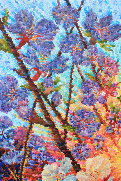 Cherry Blossom Watercolor Original Painting by Tanbelia