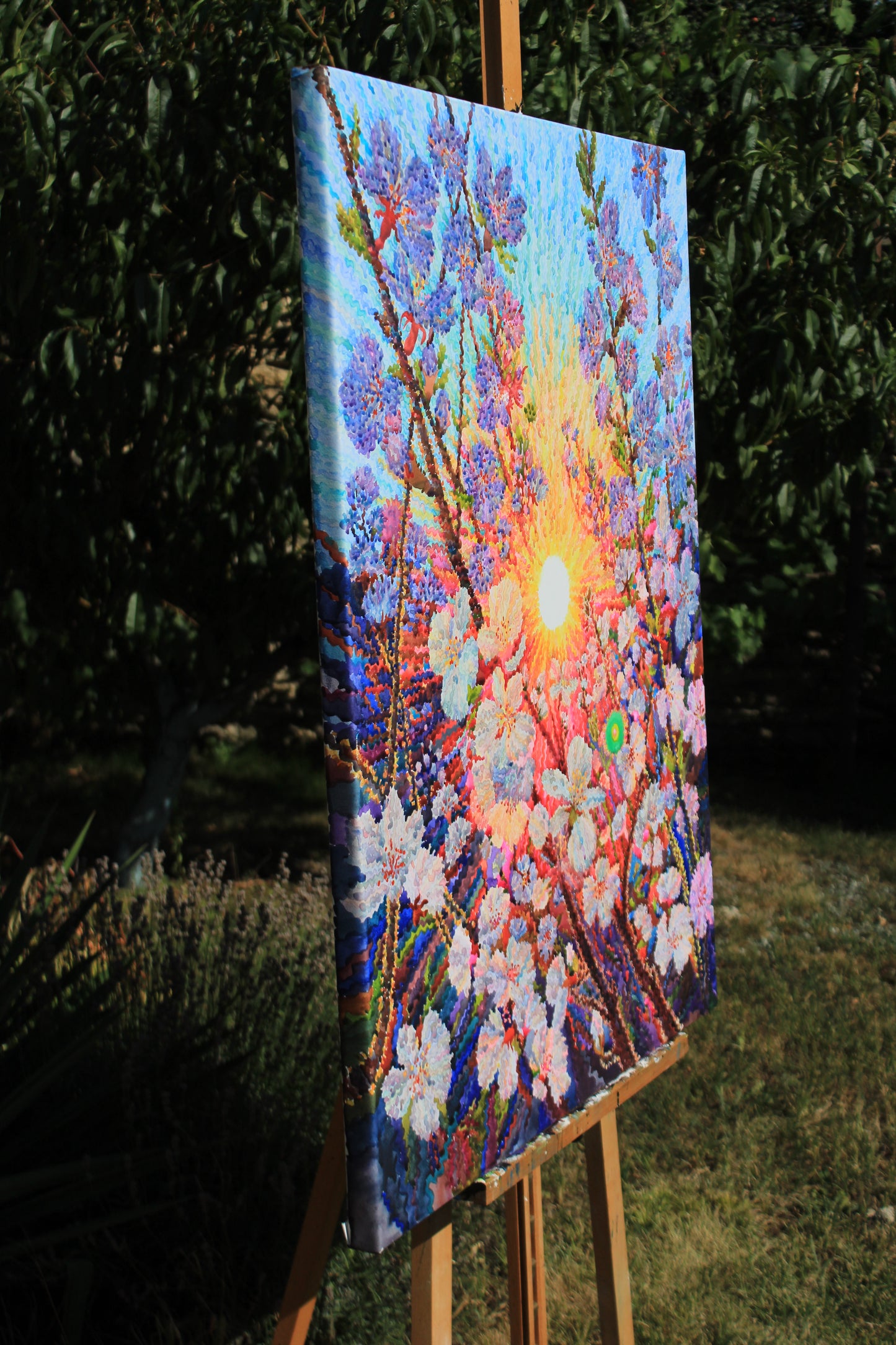 Cherry Blossom Watercolor Original Painting by Tanbelia