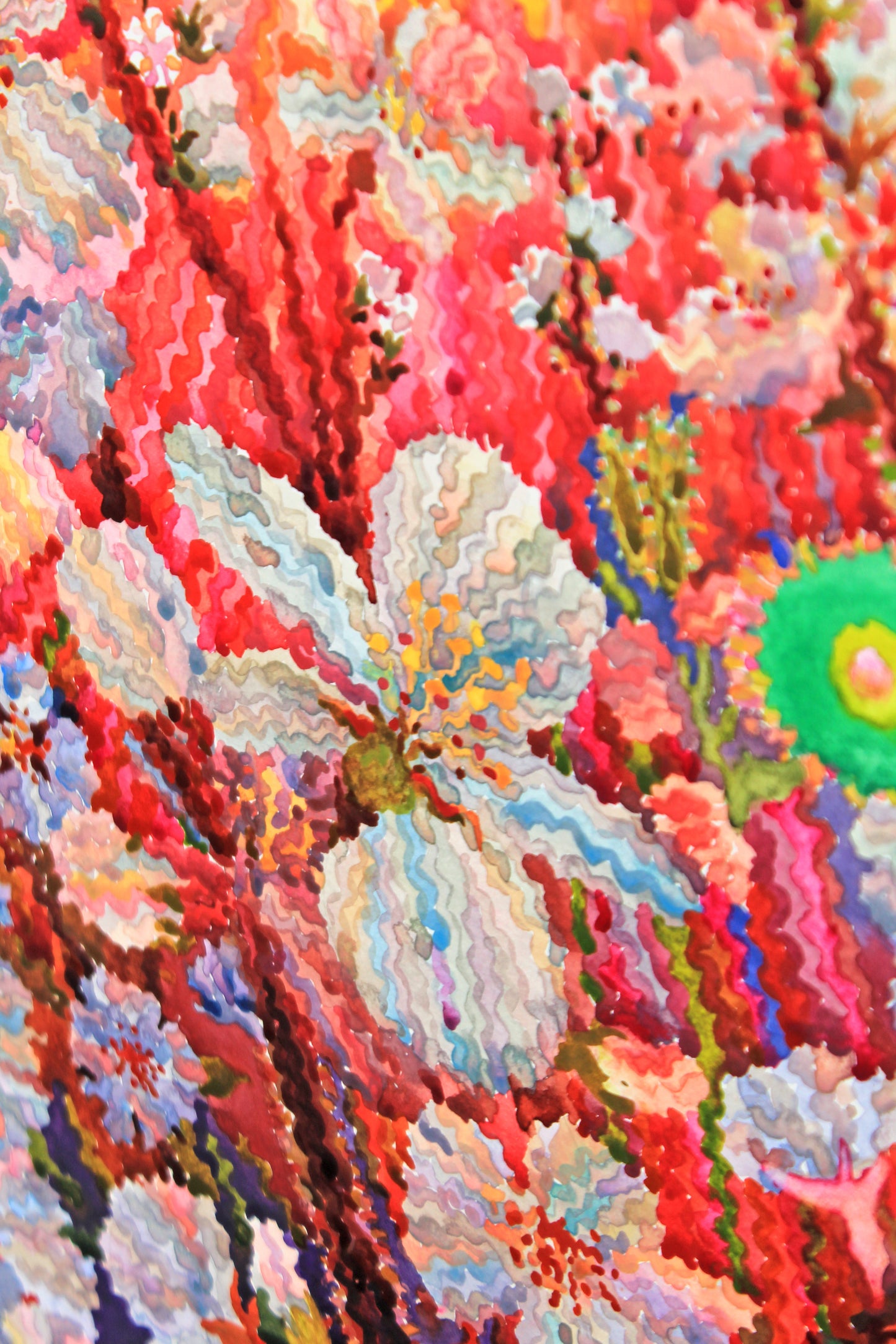 Cherry Blossom Watercolor Original Painting by Tanbelia