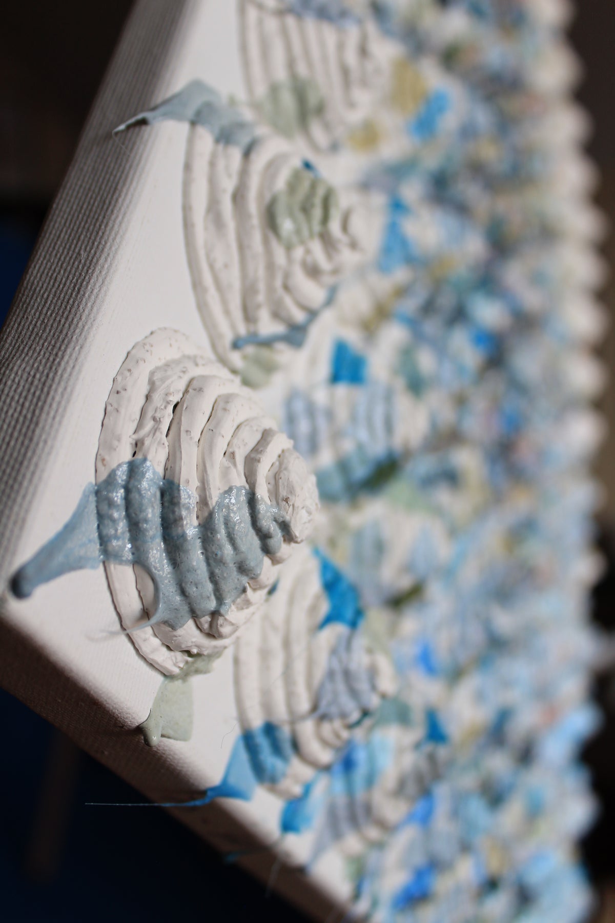 2 Piece Diptych Textured Acrylic Painting by Tanbelia