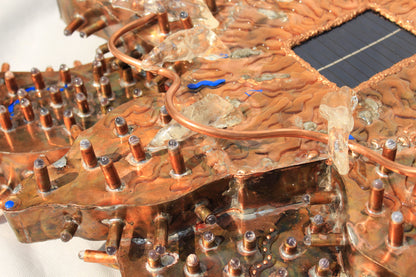 The way to life - Copper Extra Large Wall Sculpture with Light