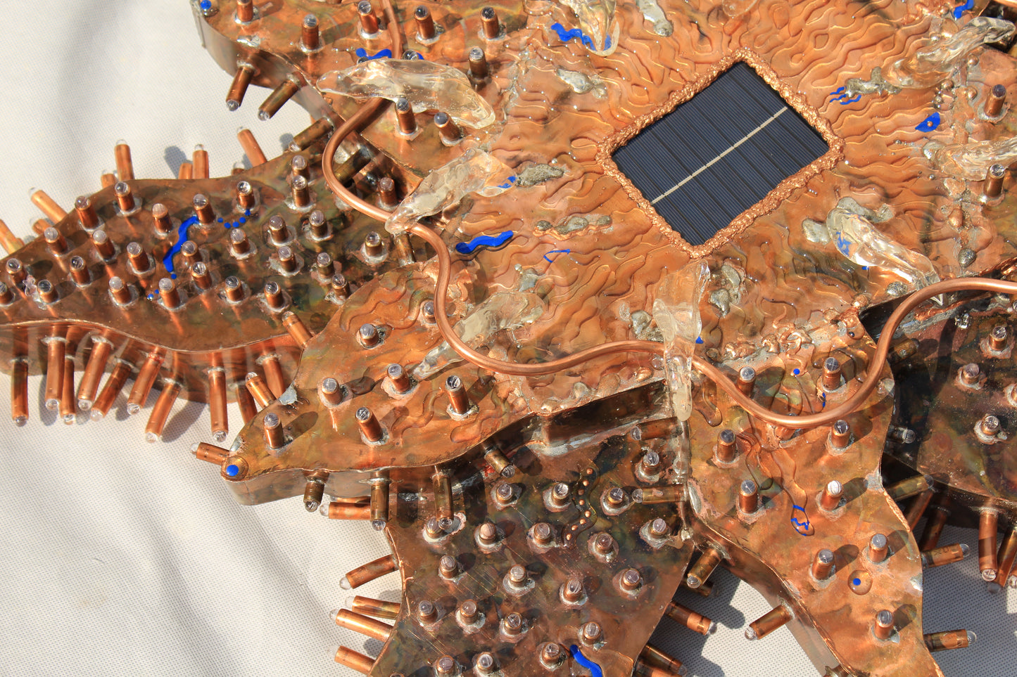 The way to life - Copper Extra Large Wall Sculpture with Light