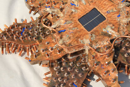 The way to life - Copper Extra Large Wall Sculpture with Light