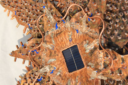 The way to life - Copper Extra Large Wall Sculpture with Light