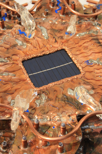 The way to life - Copper Extra Large Wall Sculpture with Light