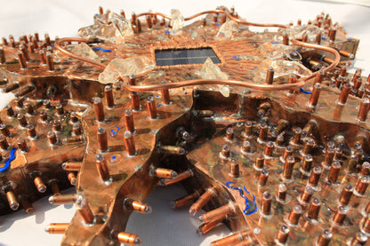 The way to life - Copper Extra Large Wall Sculpture with Light