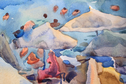 Hawaiian Beach Watercolor Painting by Tanbelia