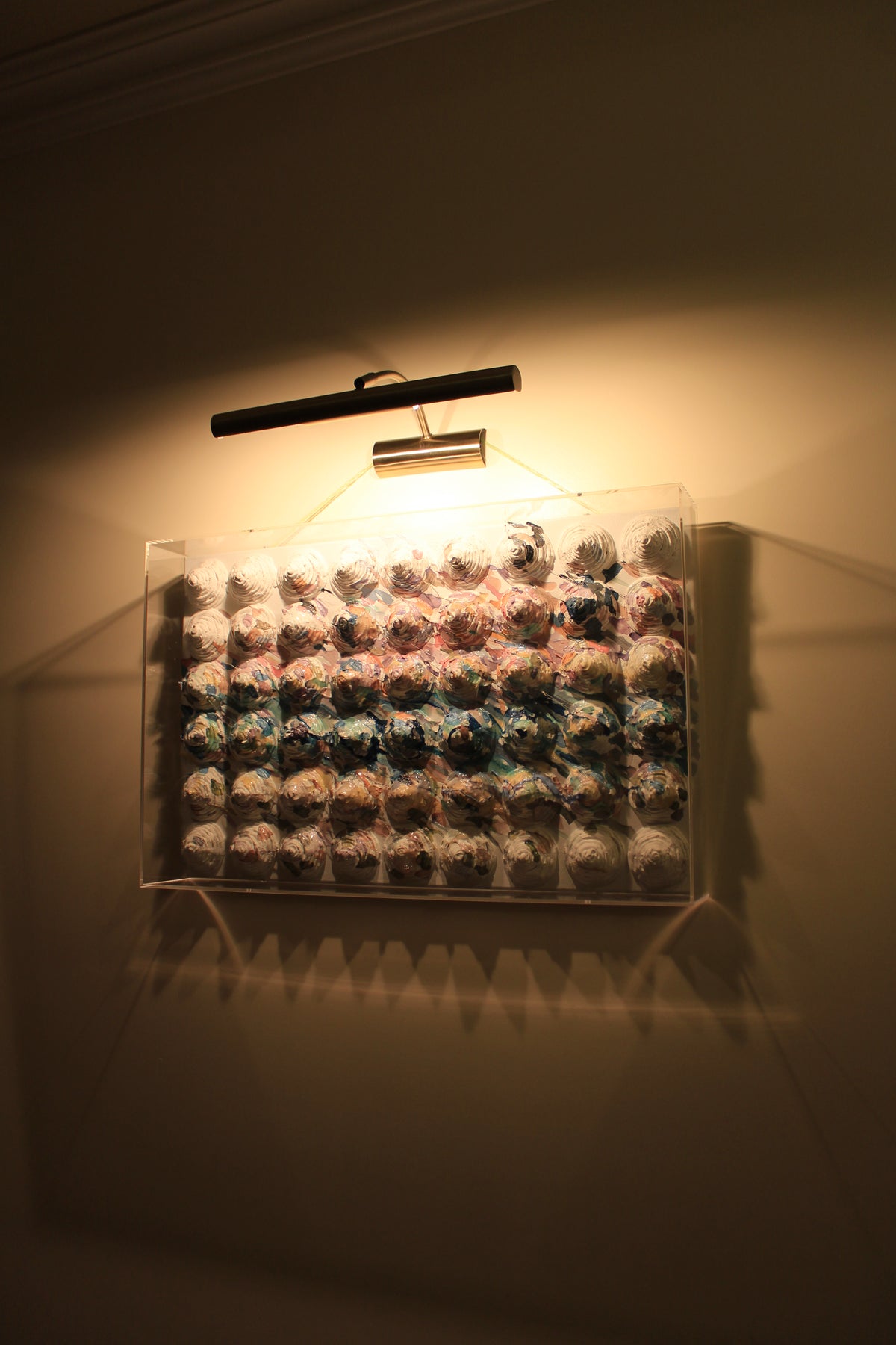 Relief Abstract Painting Framed in a Plexiglass Box by Tanbelia