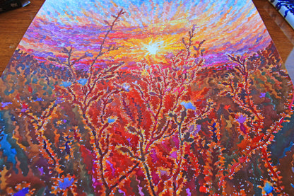 White Campion Flowers Watercolor Painting by Tanbelia