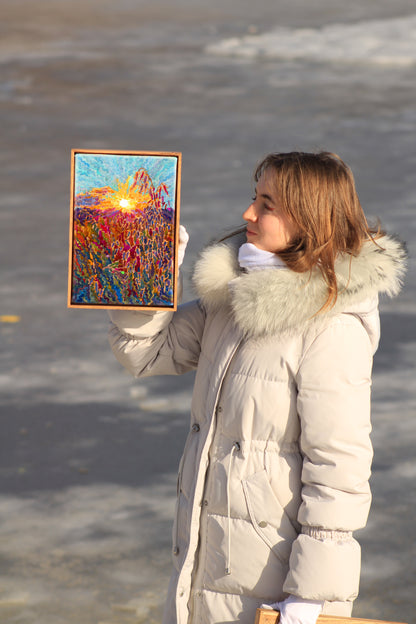 Oat Panicles Watercolor Framed Artwork