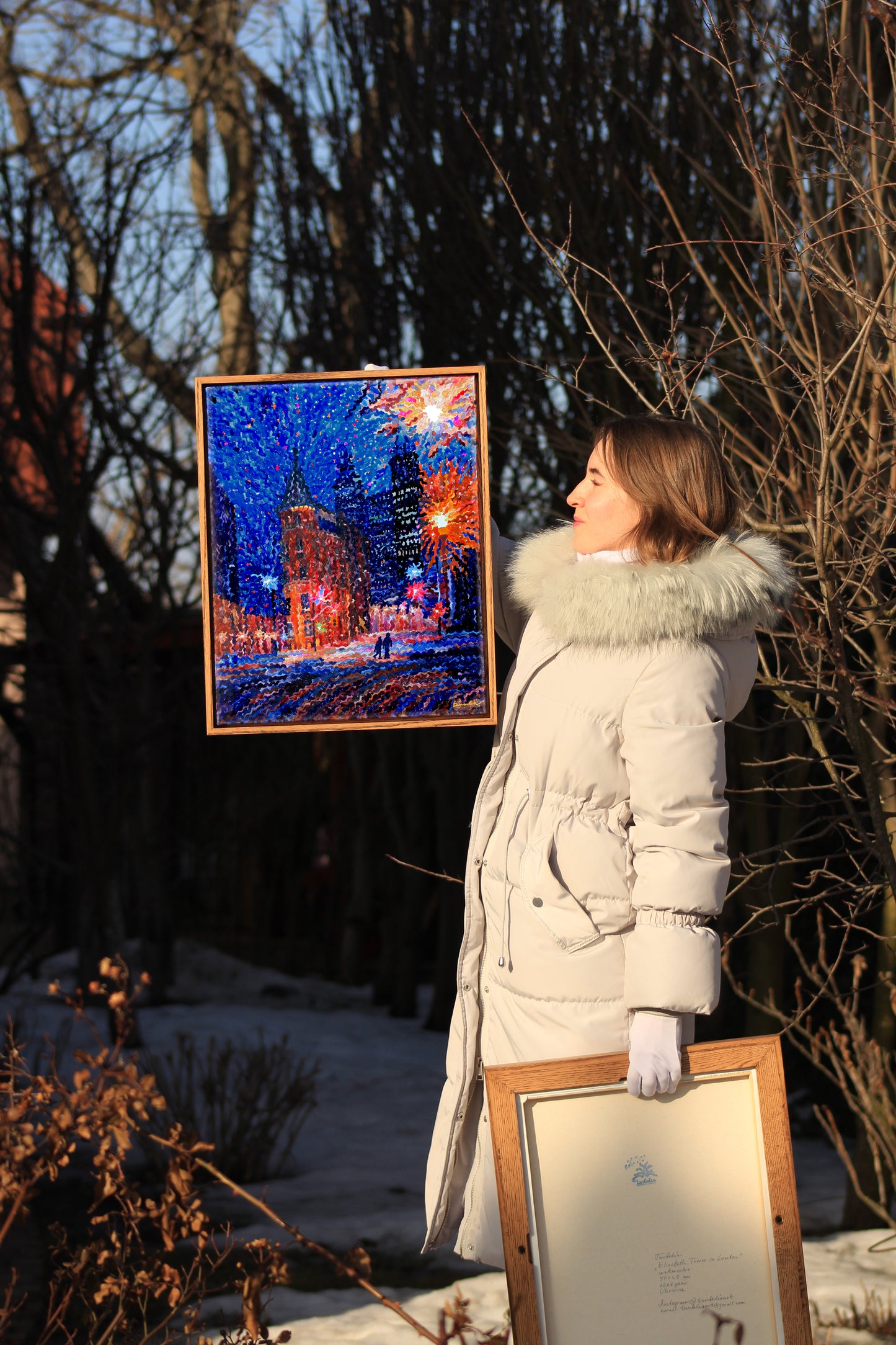 Gooderham Building in Toronto Framed Watercolor Artwork